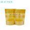 High quality resealable natural kraft paper stand up pouch with zip lock