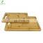 High Quality Rectangular Organic Bamboo Cutting  Board with Groove for Kitchen