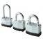 Hardened Steel Shackle Brass cylinder Long shackle lock with Keys Laminated Padlock