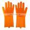 Magic Silicone Dishwashing Gloves Scrubbing Scrubber Cleaning Dish Car Pet Wash Glove Silicon Reusable Sponge Gloves