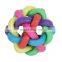 Pet chews five colorful woven balls toy high quality TPR dog toys bite-resistant teething cleaning durable toys