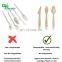 Yada Manufacturer Ecofriendly Cutlery 185mm Disposable Birch Dessert Wooden Knives Forks Spoons Degradable Tableware