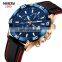 NIBOSI New Sport Chronograph Mens Watches Top Brand Luxury Quartz Clock Waterproof Luminous Silicone Watch Men Relogio Masculino