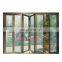 German hardware thermal break aluminum double glass folding door/bifolding door