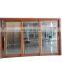 WOOD Aluminum blind inside pvc double glass  doors