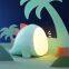 Bonita lámpara de luna de silicona con carga USB, lámpara de dinosaurio LED, luz nocturna para ni?os con interruptor USB, portátil para ni?os