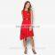 Ladies fashionable dress with high quality solid color ladies dress D273