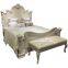 Light luxury solid wood bed 1.8 meters solid wood bed can be customized in size and style