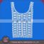 Hot sale decorative patch fashion women Vest shape neck collar design cotton crochet white lace
