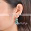 Summer style tear drop gold plated latest cute girls earrings