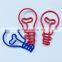 Eco-Friendly Factory Produced Promotional Gifts Light Bulb Shape paper clips In Plastic Box