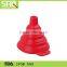 Food grade foldable silicone funnel