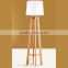wood floor lamp with white base lamp