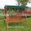 outdoor wooden garden swing bench with canopy