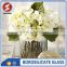 explosion poof frosted clear glass vase