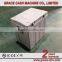 Big capacity 2 handles and padlock cash in transit box