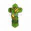 Decorative green cross shape animal wood sign board