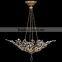 Jansoul new arrival american classical leaf crystal flower pendant chandelier oil bronze cucurbit pendant