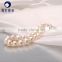 white color fresh water pearl bracelet fashion jewelry 8-9mm near round with love shape clasp