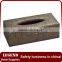 Customerized square leather tissue box for sale