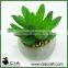 Popular Grey Artificial Concrete Potted Plant Echeveria Office Desk Succulent Plant for Sale