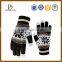 100% acryllic stripe 5 fingers knitted touch gloves for iPhone 6