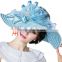 New custom church womens bowler fabric ladies hats wide brim