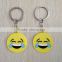 New design custom design promotional smiling face soft pvc keychain