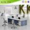Sunshine Furniture Office Partition Stand 4 Seat Workstation Fashion and Modern Design With Mobile Pedestal