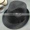 2015 New Arrival Crazy Selling paper straw fedora hat with green band