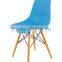 China Supplier Replica Plastic Chair with Wooden Leg