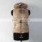 Factory price cotton vest with fox fur hood made in China