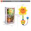 Sunflower design baby bath shower head toy set with ICTI