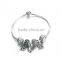 B0004 Fashion European DIY 925 Sterling Silver Charm Bangle For Women