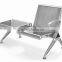 Durable 304 stainless steel airport beam seating with table