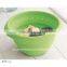 Food grade safety collapsible silicone colander