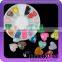 New coming nail heart shape rhinestone neon 12colors