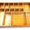 BH012 Rmovable Bamboo Adjustable Cutlery Drawer Organizer