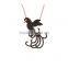 Rose Gold Plated 925K Sterling Silver Charm Pendant Necklace Fashion Designer Necklace Bird Necklace