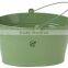 Green Galvanized Steel Oval Drinks Tub