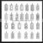 2016 Fashion square nameplate pendant necklace inlaid removed letters in 316L stainless steel