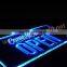 Popular Blue Light Custom Led Acrylic Sign With Base Manufacturer