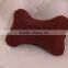 Bone shape memory foam car neck pillow, 100%polyester velvet cover