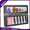 7 pcs professional oval foundation makekup brush Set with Silicone cleaner