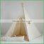 Wholesale low MOQ plain calico lace indoor kids teepee