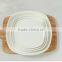 Haonai hot sale product high quality square shape ceramic plates dishes