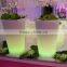 LED large and tall flower pots /led cheap plastic outdoor flower pots boat shape