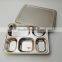 304 Stainless Steel Compartment Lunch Boxes 5 Compartment Dinner Plates