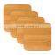 Bamboo Coaster Set with a Natural Finish, Each Measures 4x4" & Prevents Condensation