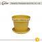 wholesale colorful rice husk biodegradable garden pot bamboo fiber flowerpot